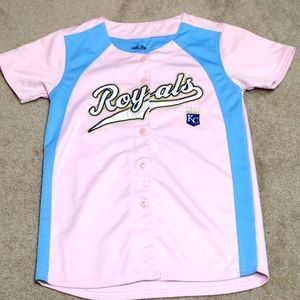 Baseball Jersey:  KANSAS CITY ROYALS Girls jersey youth large